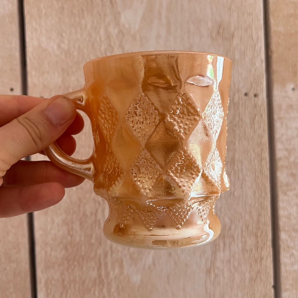 Vintage Shiny Fire King Style Mug